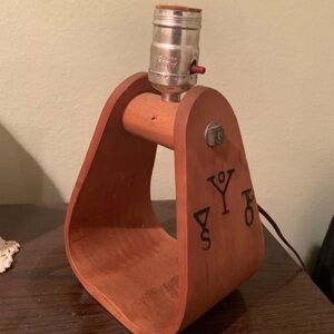 Vintage Western Stirrup lamp